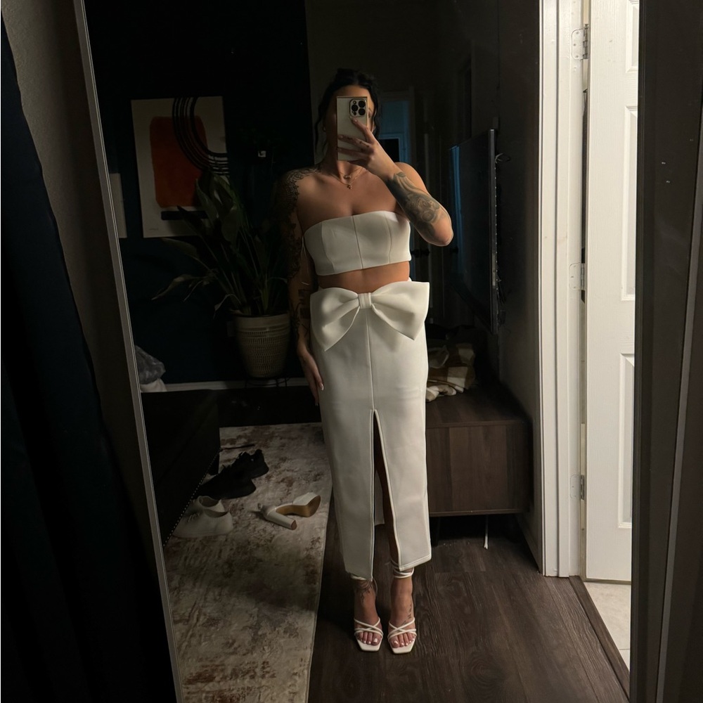 White Bow 2 piece set